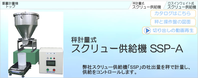 ロスインウェイト式スクリュー供給装置